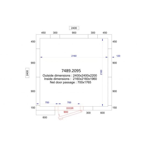 Køl & Fryserum - 2400x2400x2200 mm