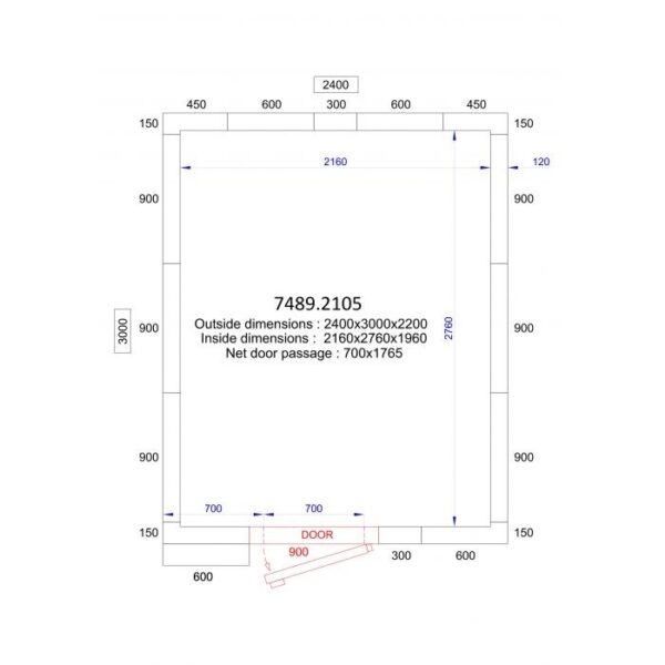 Køl & Fryserum - 2400x3000x2200 mm